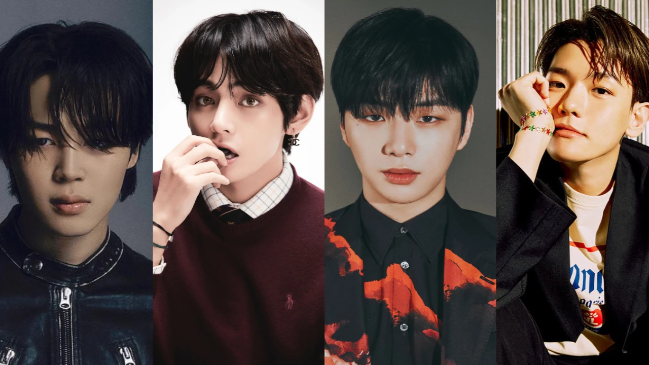 BTS’ Jimin, V, Kang Daniel, Baekhyun; Picture Courtesy: BIGHIT MUSIC, Konnect Ent., SM Ent. 