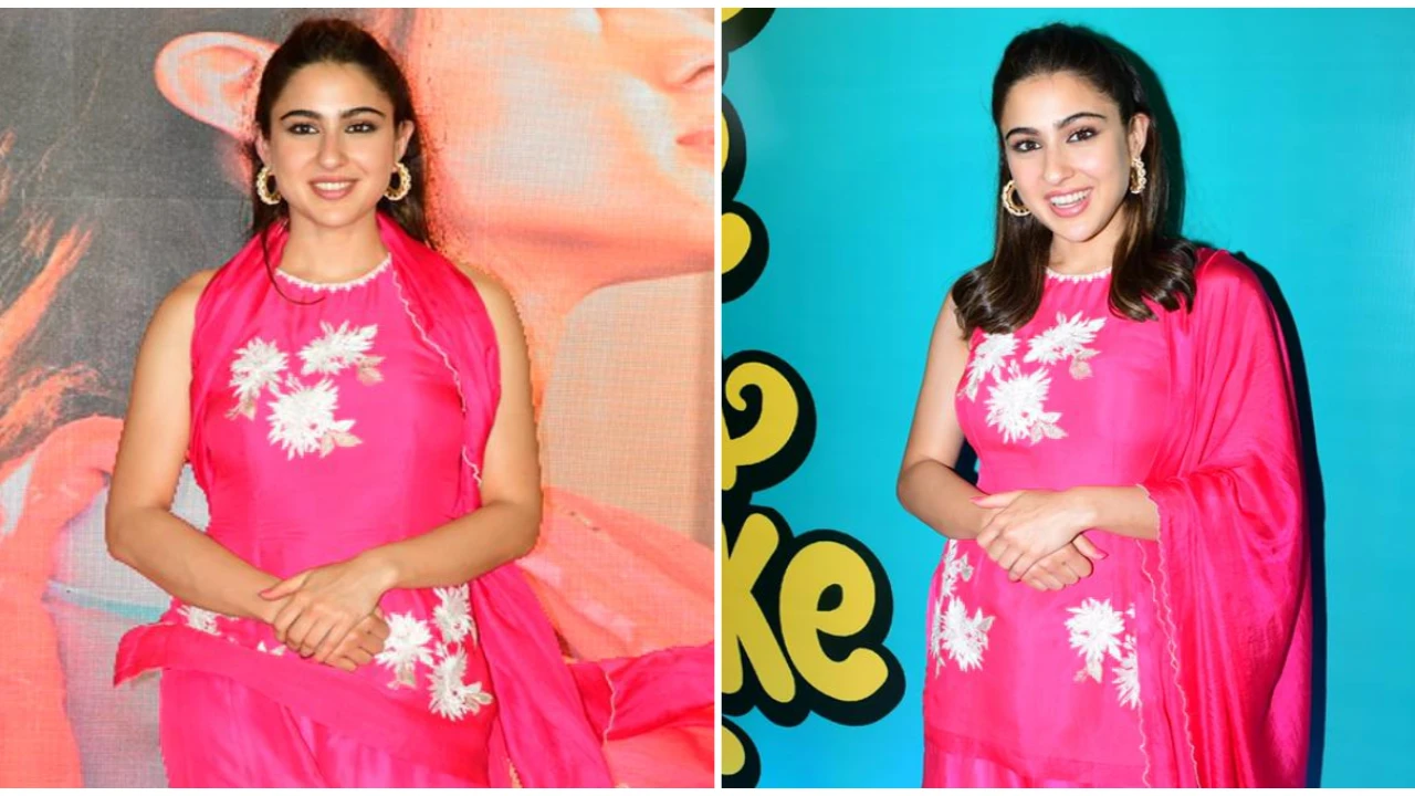 Sara Ali Khan's Devnaagri Rs 52K sharara set proves fuchsia pink is the prettiest Summer colour Sara Ali Khan, celebrity style, Bollywood, ethnic outfit, wedding season, fashion,