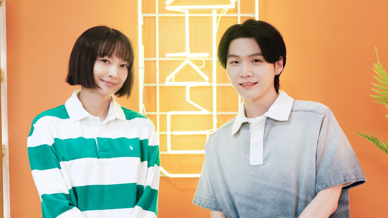 SUGA and Lee Na Young: courtesy of BTS' Twitter