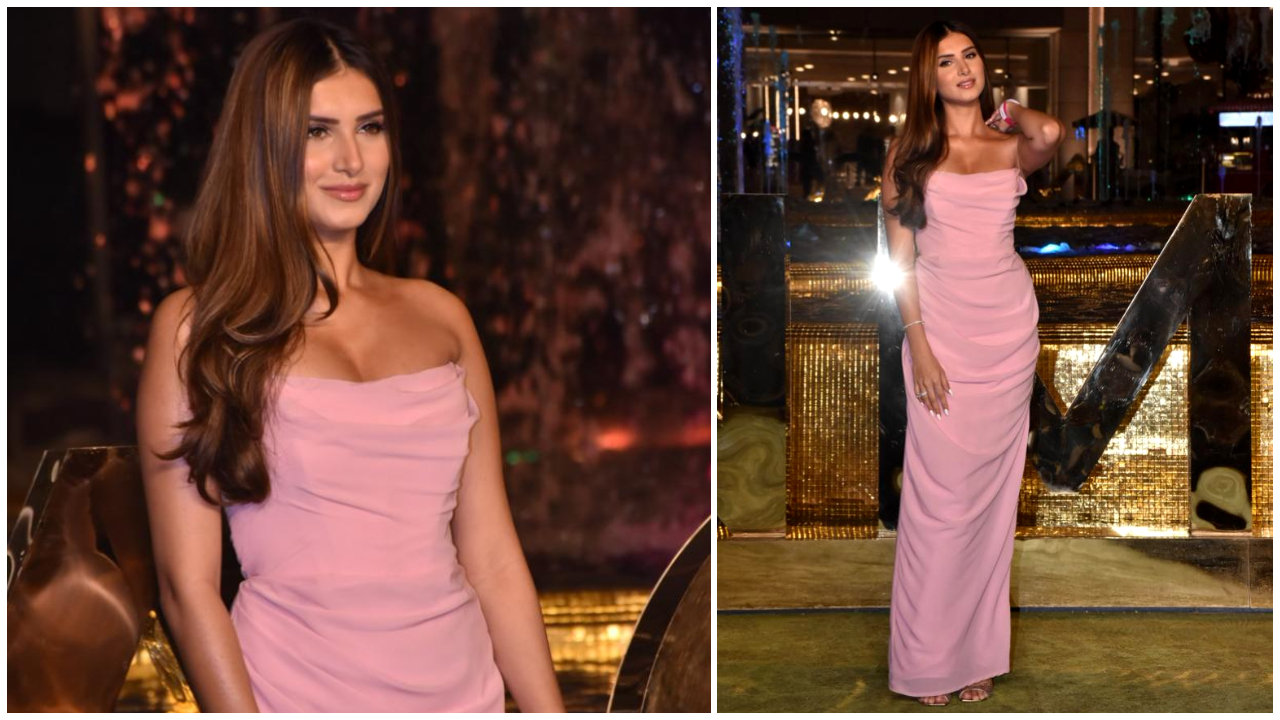 Tara Sutaria in House of CB strapless gown proves fabulous is the word for  THIS pink outfit | PINKVILLA