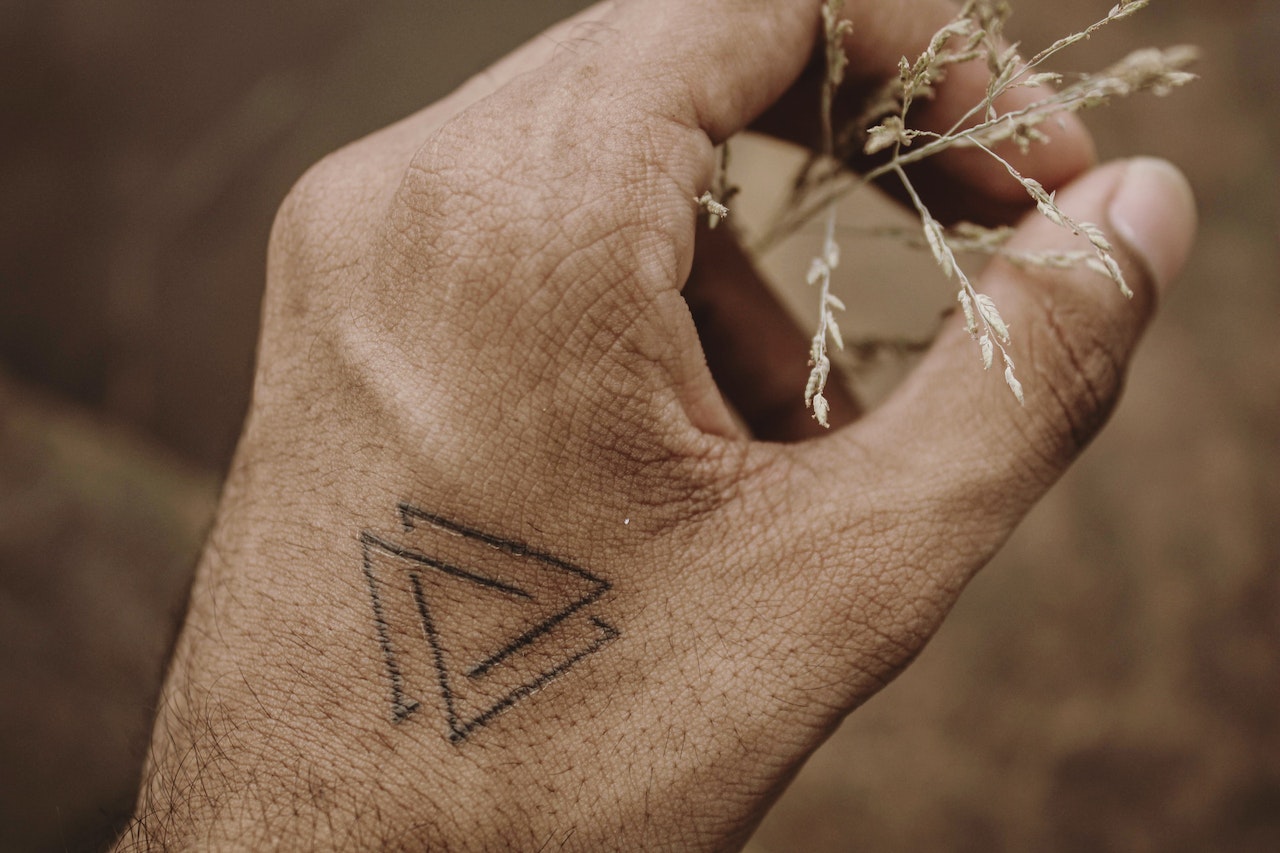 Armband tattoo  Arm band tattoo Tattoos Triangle tattoo