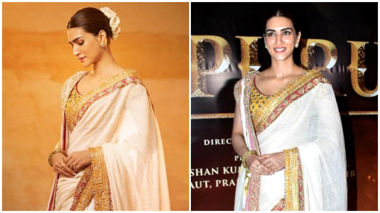 Kriti Sanon's Abu Jani and Sandeep Khosla regal saree has more tales of glamour  than one; Here's how | PINKVILLA