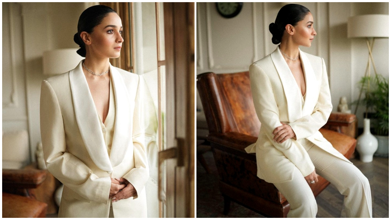Alia Bhatt in Label Crestelli and Helen Anthony pantsuit shows how to put  'slay' in a power dressing look | PINKVILLA