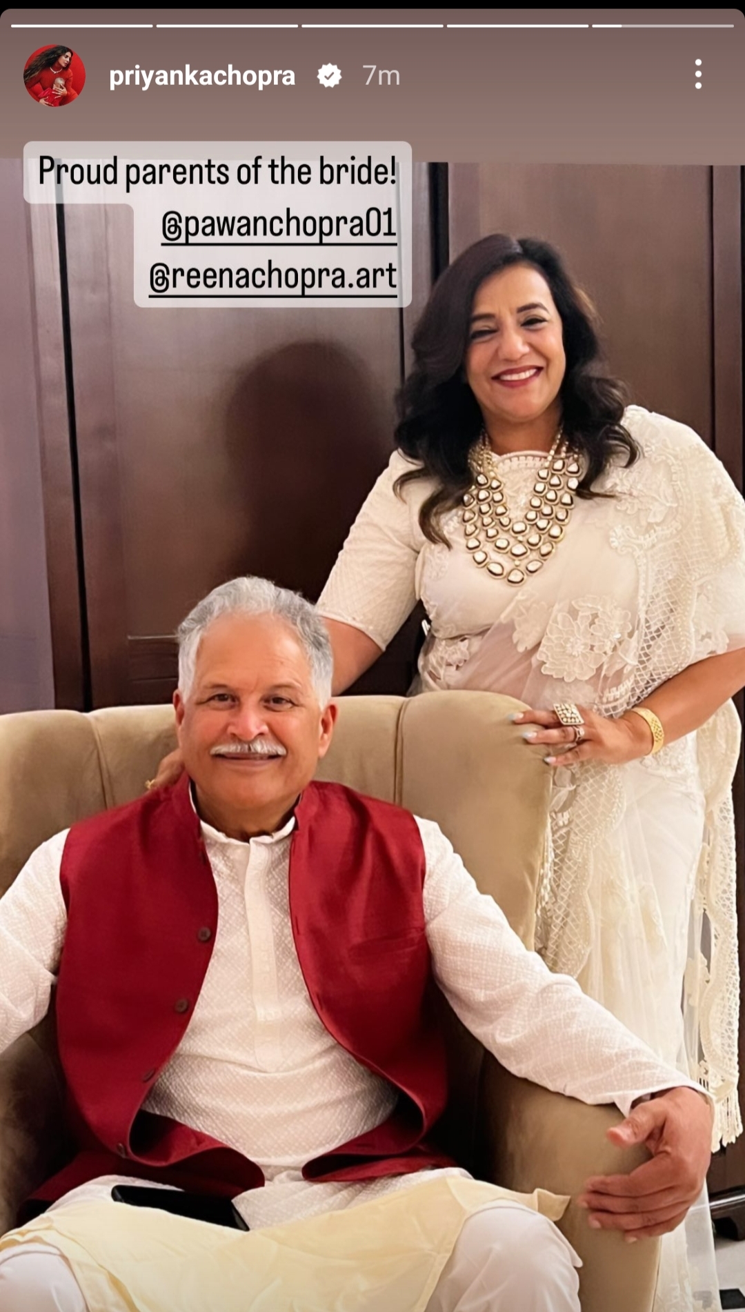 Parineeti's parents Pawan and Reena Chopra