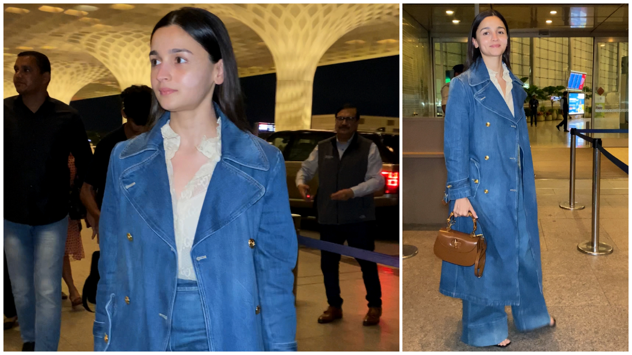 Alia Bhatt in a Gucci trench coat proves denim for the win in style; Check  out its jaw-dropping price tag | PINKVILLA