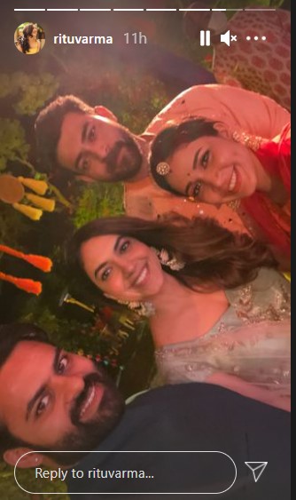 Lavanya Tripathi, Varun Tej và Sai Dharam Tej tại đám cưới của Niharika Konidela