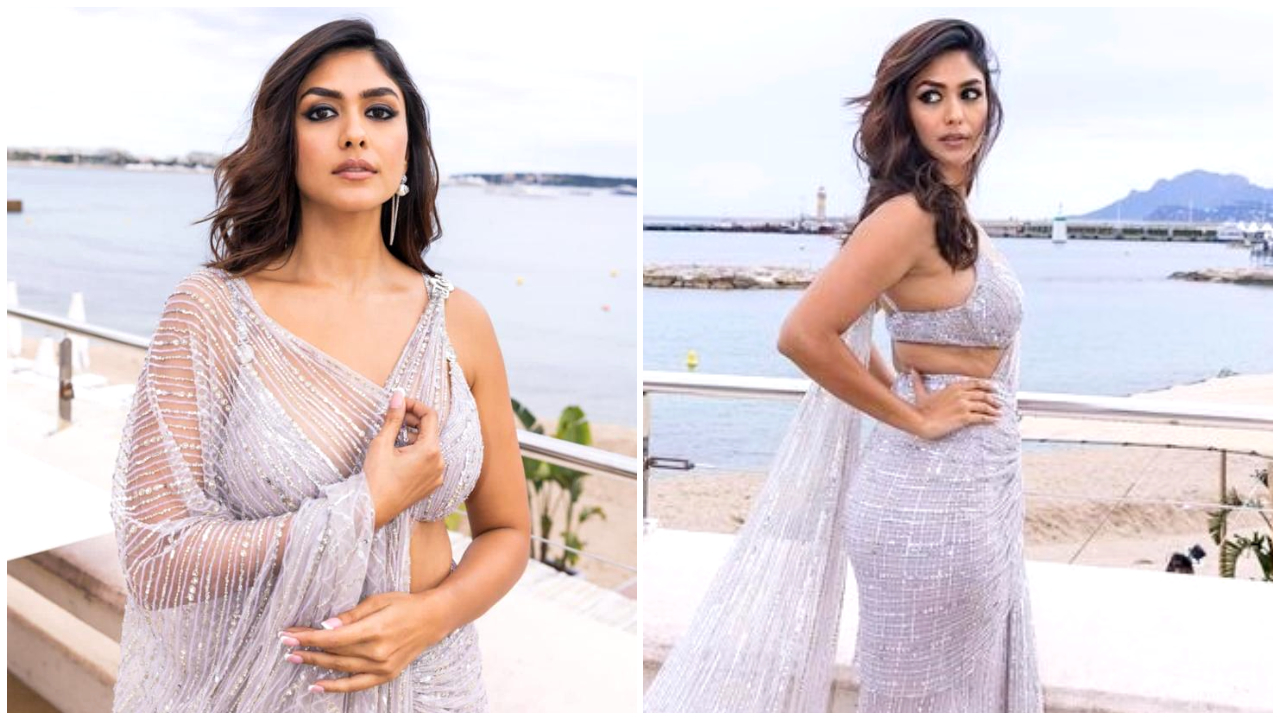 Cannes 2023: Mrunal Thakur trong bộ saree Falguni tùy chỉnh và Shane Peacock là câu chuyện long lanh yêu thích của chúng tôi ngay bây giờ