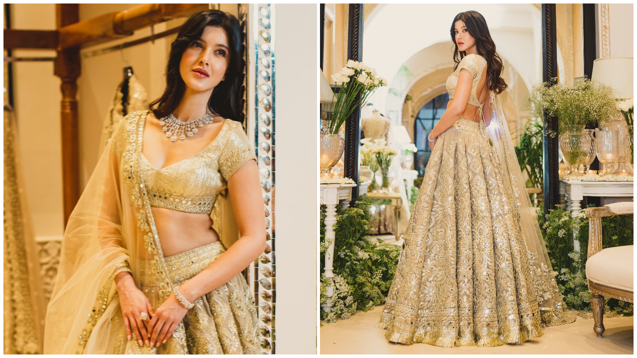 Shanaya Kapoor rạng ngời trong bộ váy Abhinav Mishra lehenga chứng minh rằng bạn không bao giờ có thể sai lầm với sự lấp lánh