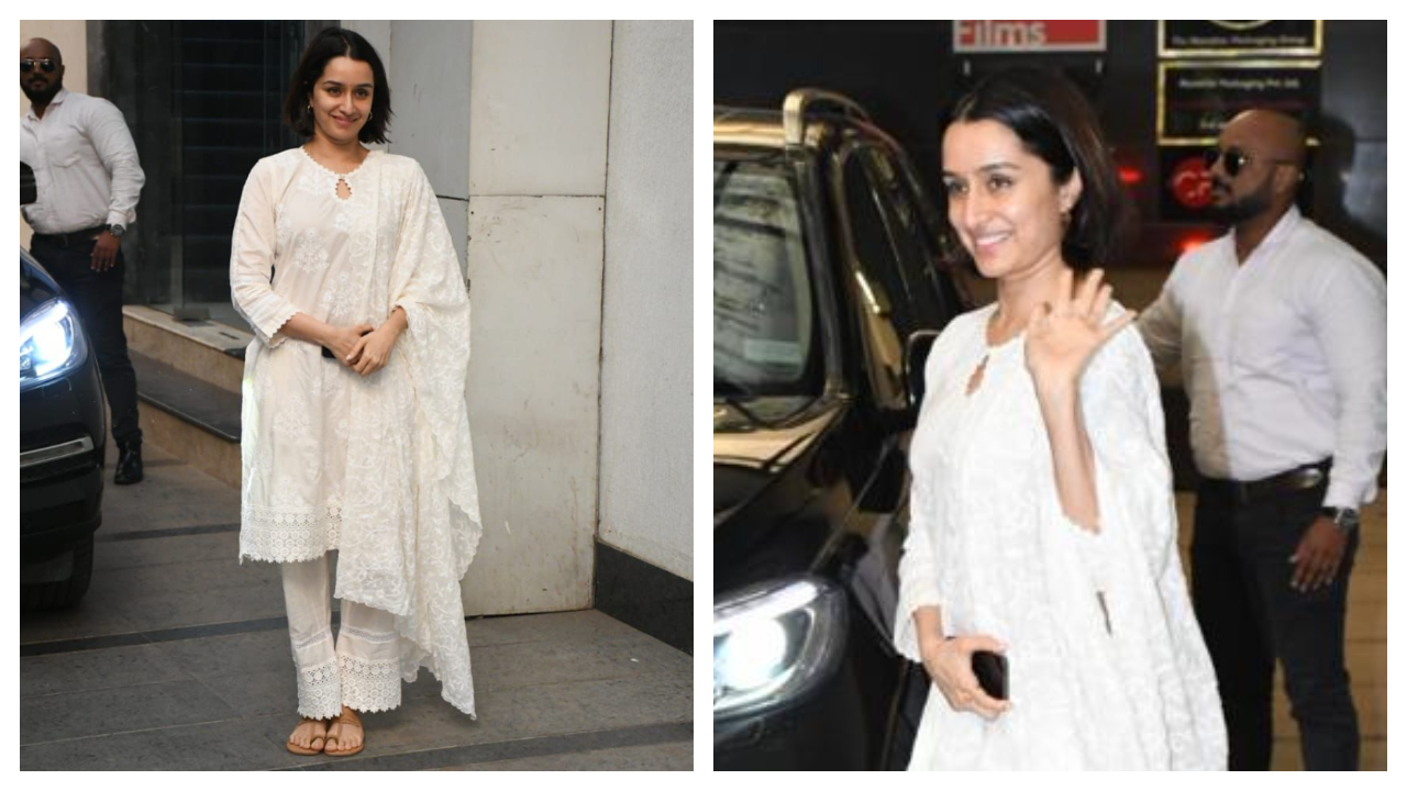 Shraddha Kapoor đánh bại cái nóng Mumbai trong bộ trang phục dân tộc toàn màu trắng sành điệu của cô