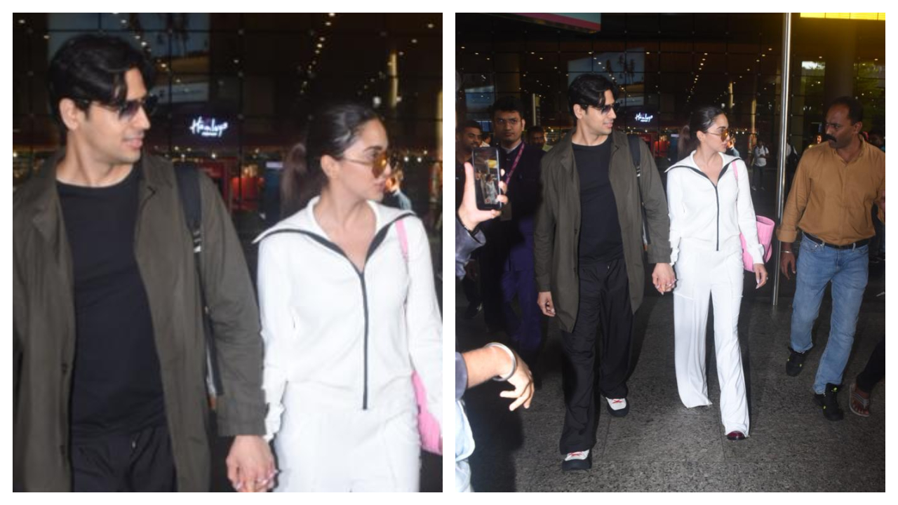 Kiara và Siddharth Malhotra tại sân bay
