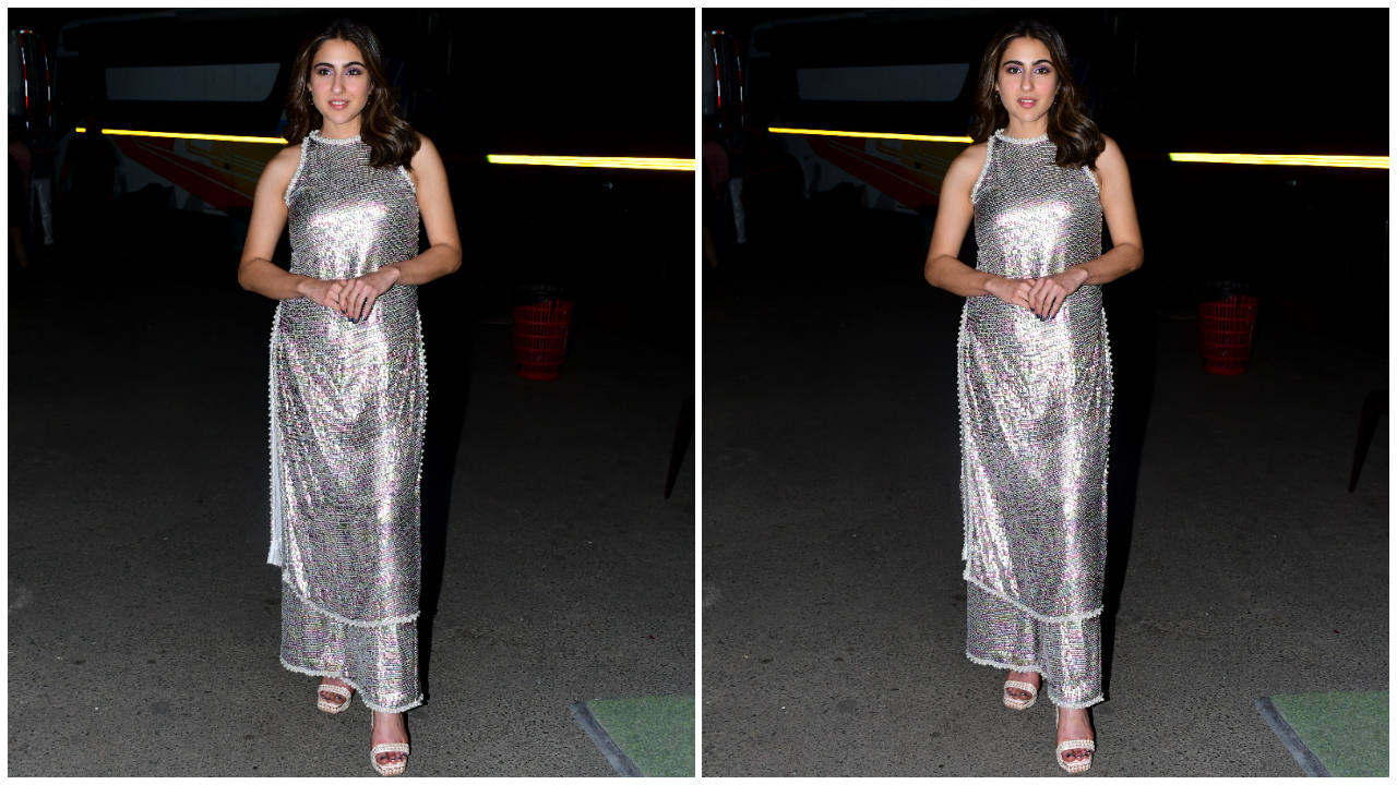 Sara Ali Khan in Manish Malhotra sequin set proves all that glitters is not  always Gold, sometimes it's Silver | PINKVILLA