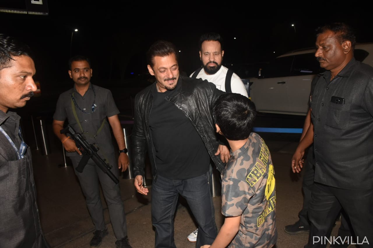 PICS: Salman Khan flaunts his new look as he gets spotted at the Mumbai  airport; Greets a little fan | PINKVILLA