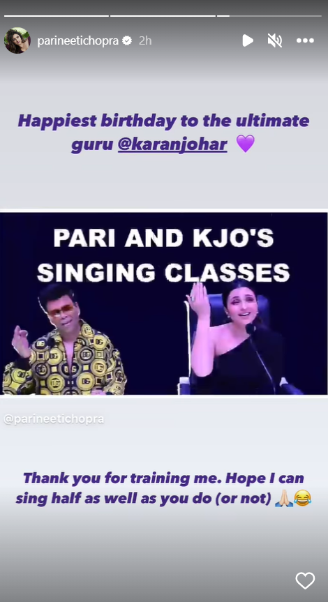 Câu chuyện trên Instagram của Parineeti Chopra