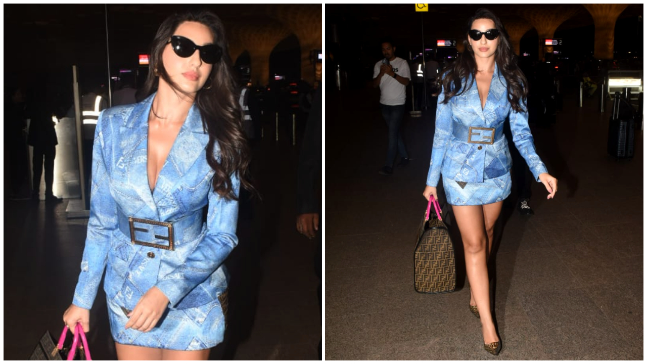 Nora Fatehi goes on a Fendace roll from head-to-toe in style; Know the  price of her co-ordinated denim outfit | PINKVILLA