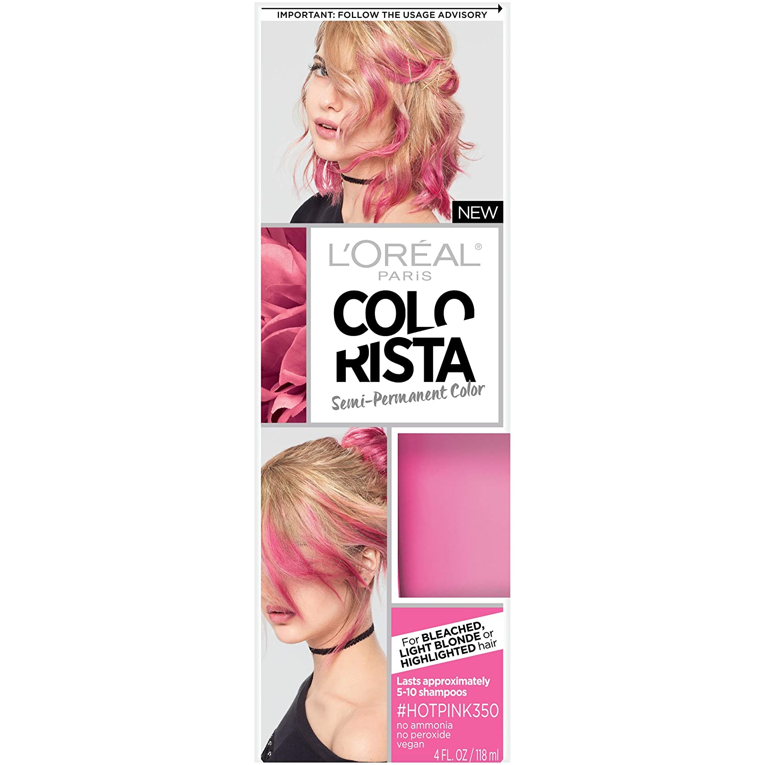 L'Oréal Paris Colorista Semi-Permanent Hair Color - Hot Pink