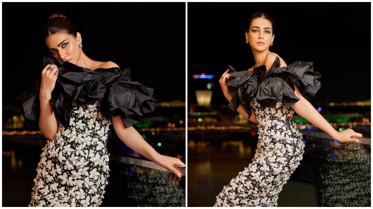 Kriti Sanon mặc váy đen trắng của Richard Quinn