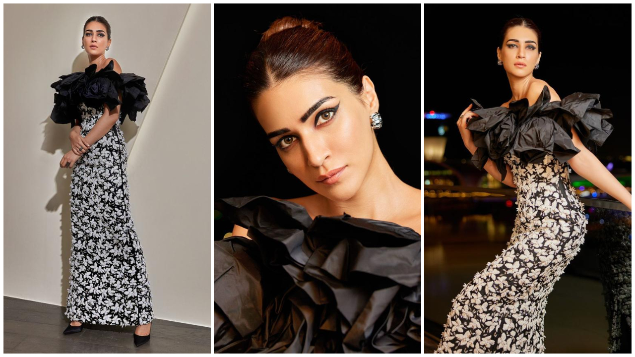 Kriti Sanon mặc váy đen trắng của Richard Quinn