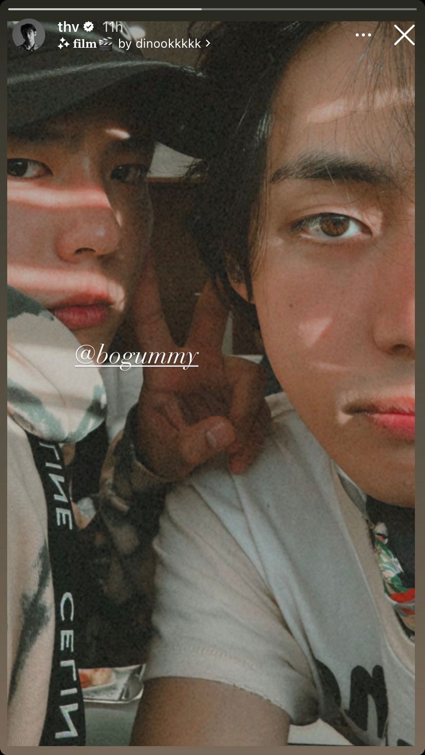 BTS V và Park Bo Gum;  Hình ảnh lịch sự: Instagram V 