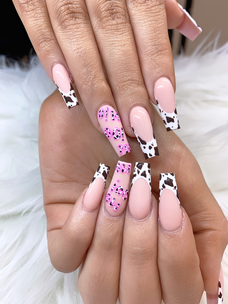 Cow Print Nails