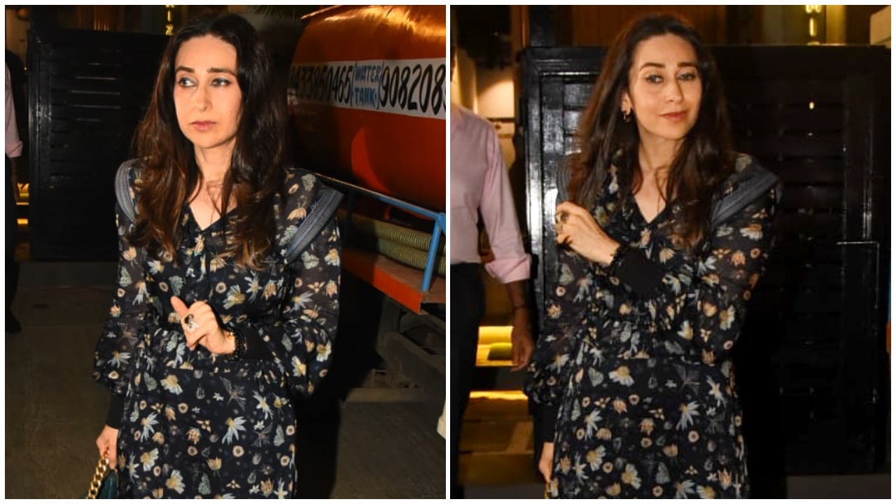 Chiếc váy MoonRay của Karisma Kapoor được in hình hạnh phúc trong một khung hình hoàn hảo cho một bữa tối mùa hè 