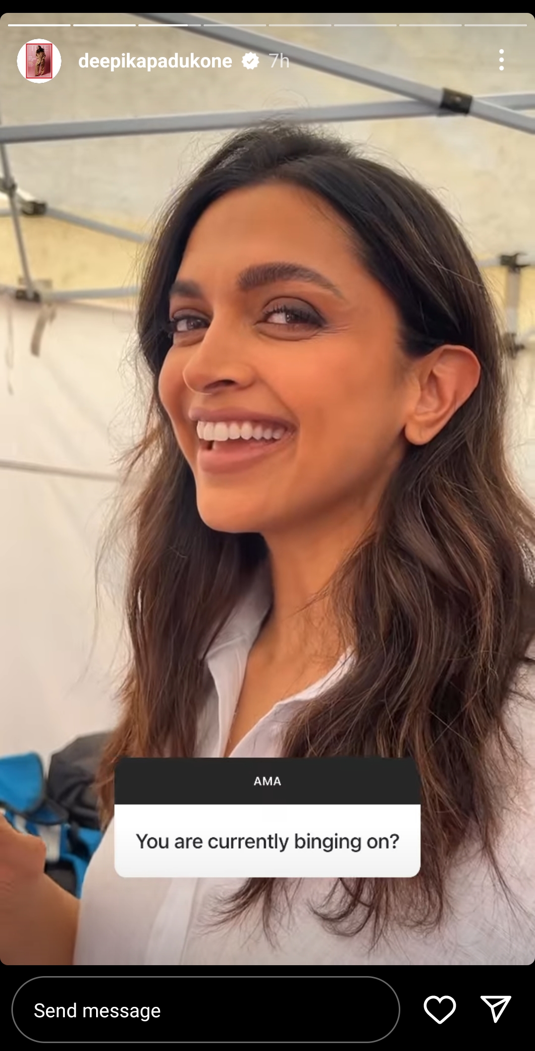 Deepika Padukone's Instagram story