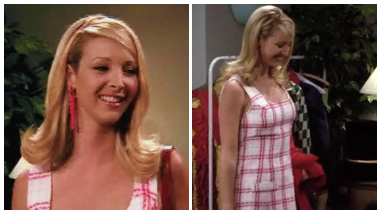 chiếc váy thời trang phía trước được Lisa Kudrow mặc trên FRIENDS