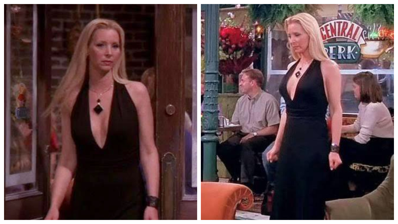 chiếc váy thời trang phía trước được Lisa Kudrow mặc trên FRIENDS