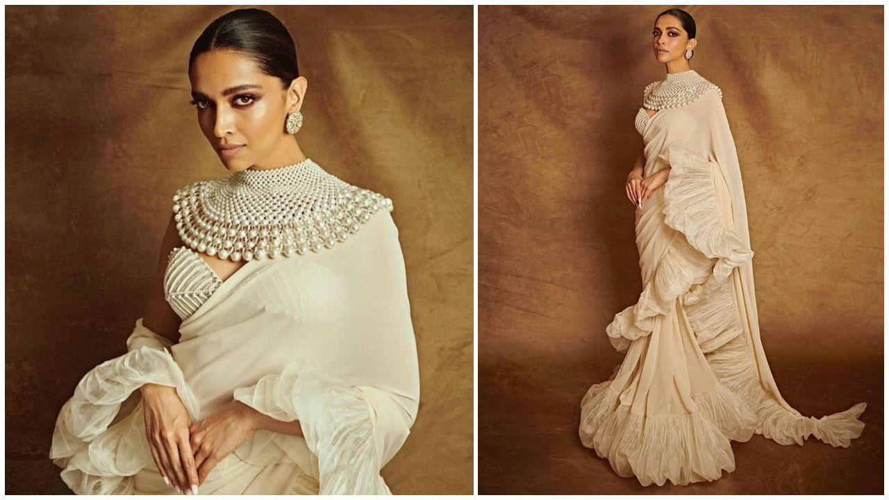 Kriti Sanon's Manish Malhotra blouse is as pearl-personified as Deepika Padukone's Abu & Sandeep creation 