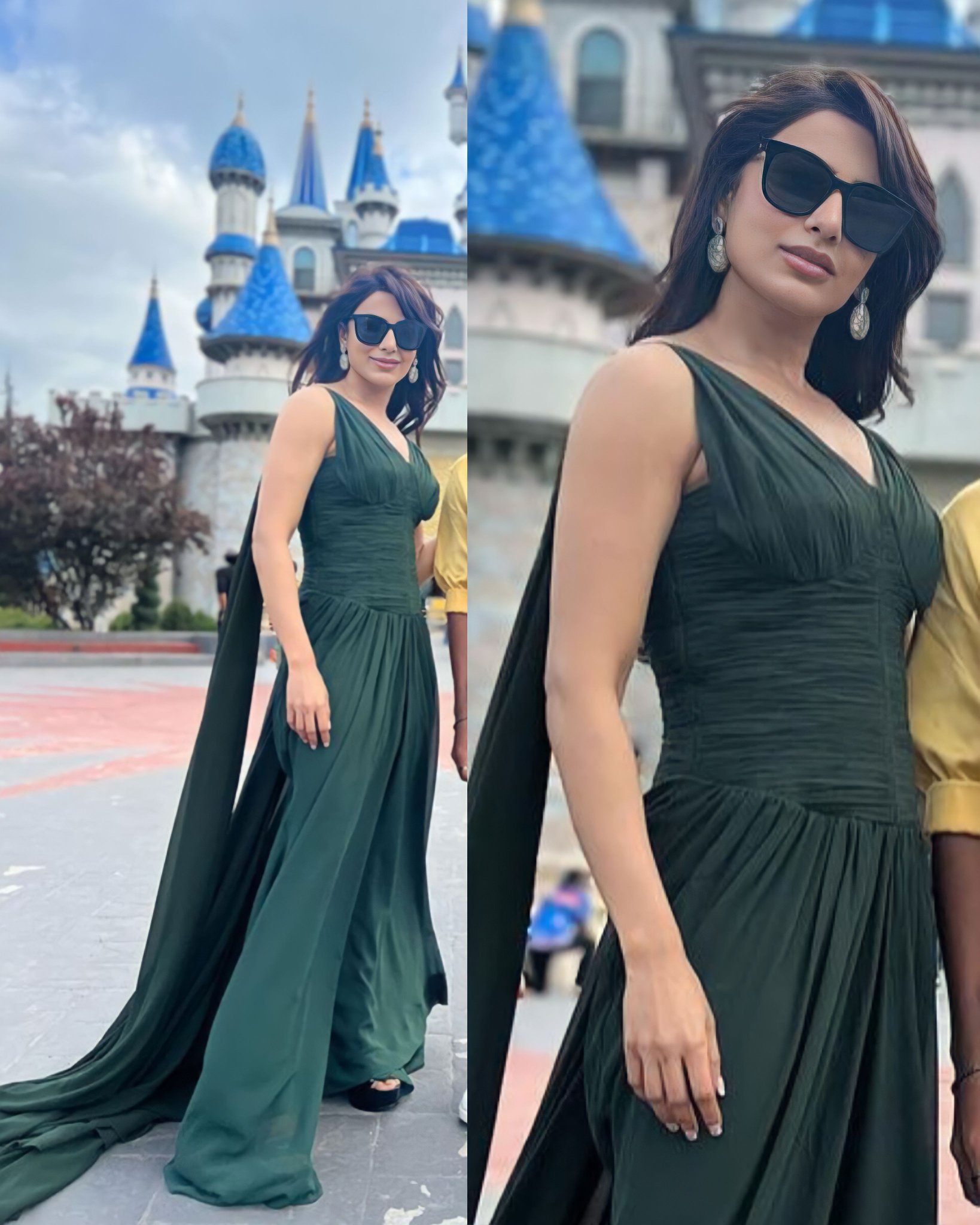 Samantha Ruth Prabhu trong chiếc váy màu xanh lá cây
