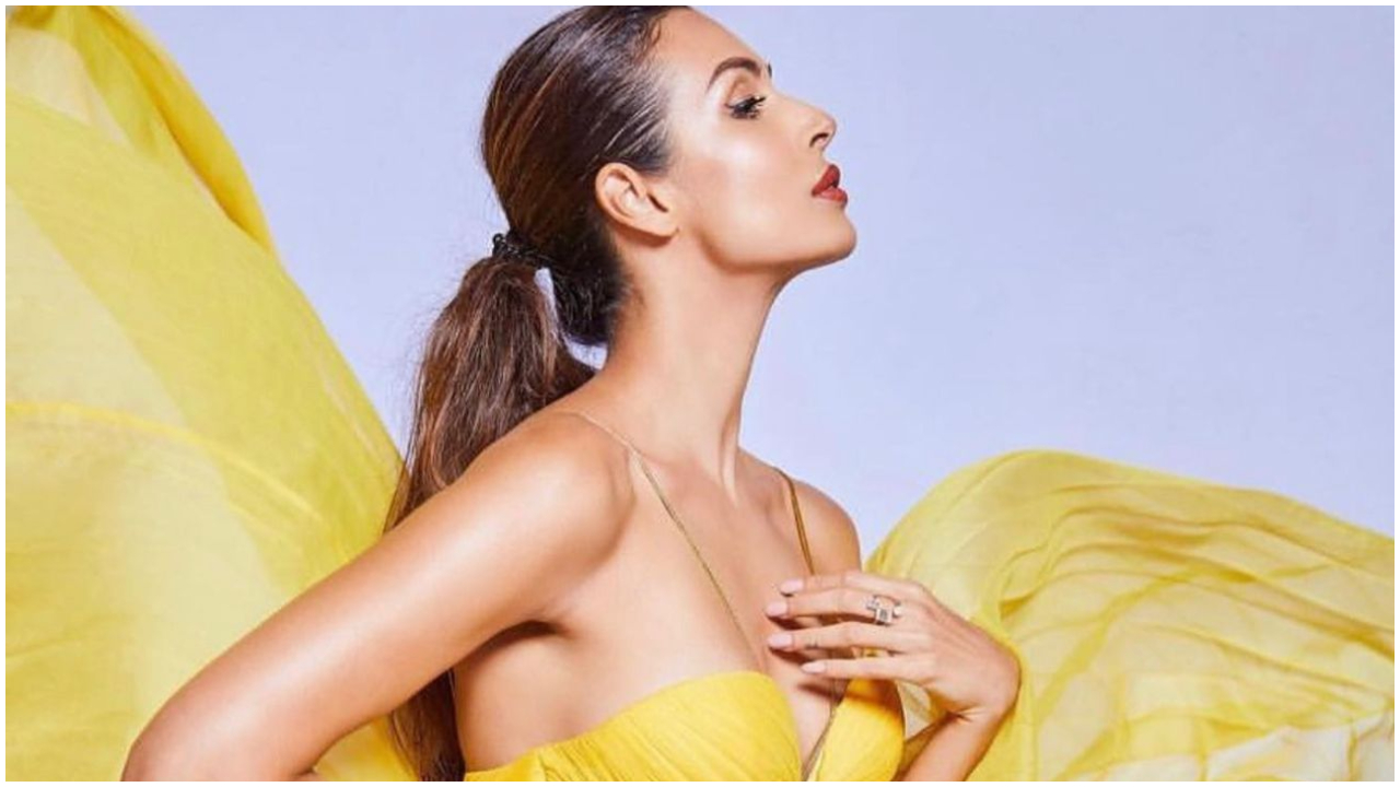 Malaika Arora shines bright like the sun in a yellow Iris Serban gown; it  costs quite a spend | PINKVILLA