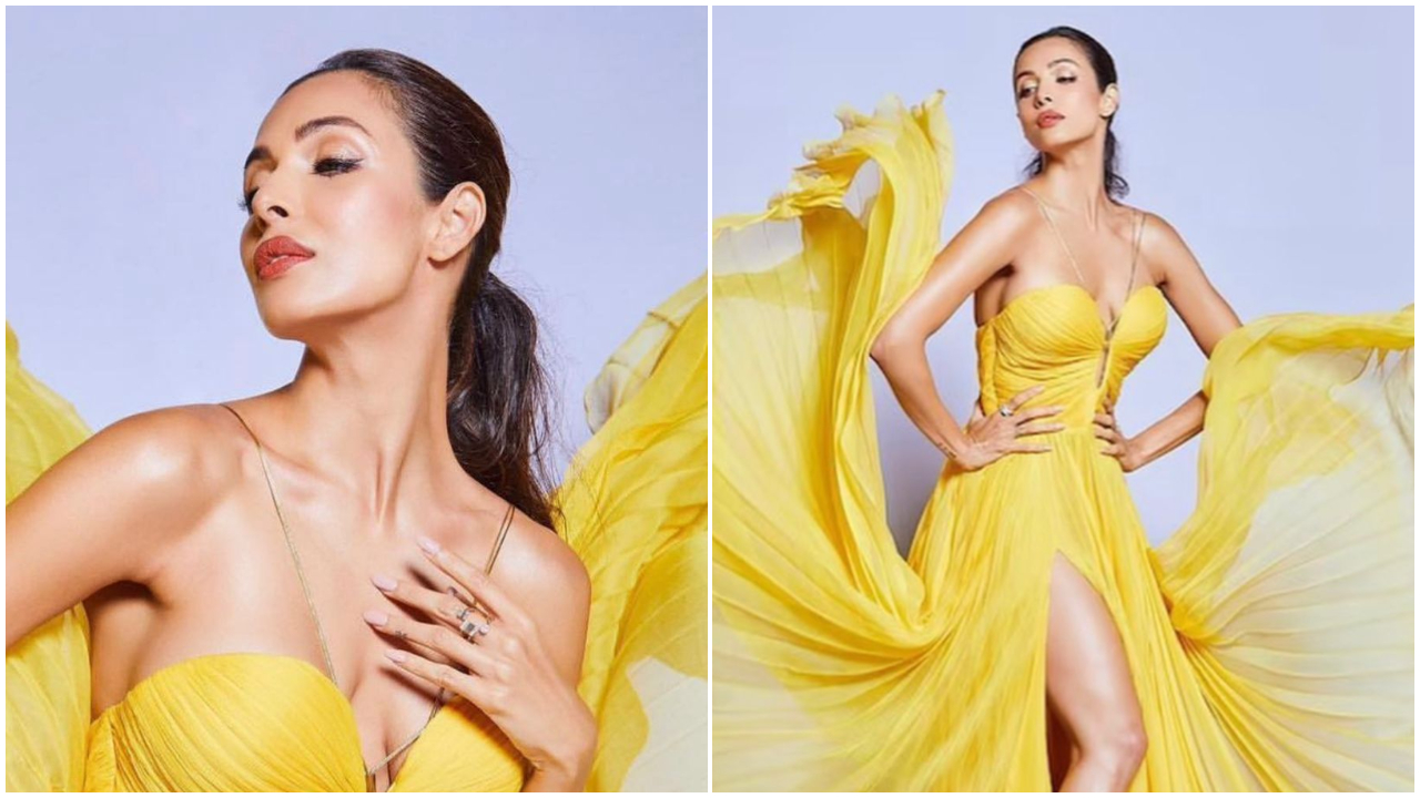 Malaika Arora shines bright like the sun in a yellow Iris Serban gown; it  costs quite a spend | PINKVILLA