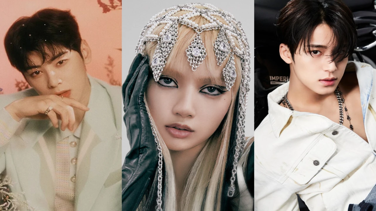 ASTRO’ Cha Eun Woo, BLACKPINK’s Lisa, SVT’s Mingyu; Picture Courtesy: Fantagio, YG Ent, PLEDIS ASTRO’ Cha Eun Woo, BLACKPINK’s Lisa, SVT’s Mingyu; Picture Courtesy: Fantagio, YG Ent, PLEDIS
