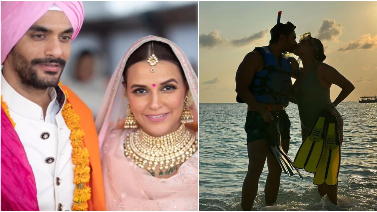 Neha Dhupia-Angad Bedi share a kiss in UNSEEN PIC; Latter jokes ‘kithe hai mera Padam Shri’ on 5th anniversary