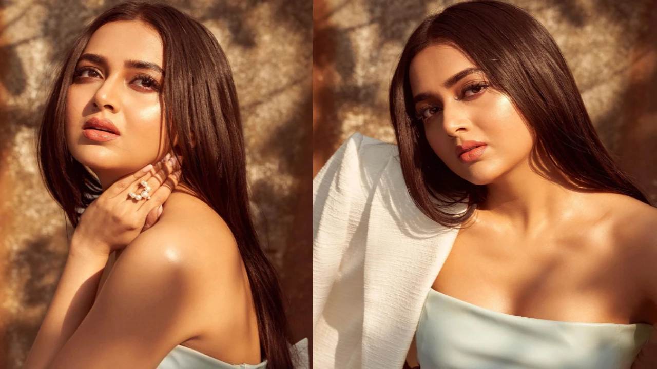 Tejasswi Prakash's golden hour photoshoot in a bold pastel-blue outfit is simply breathtaking; See PICS Tejasswi Prakash