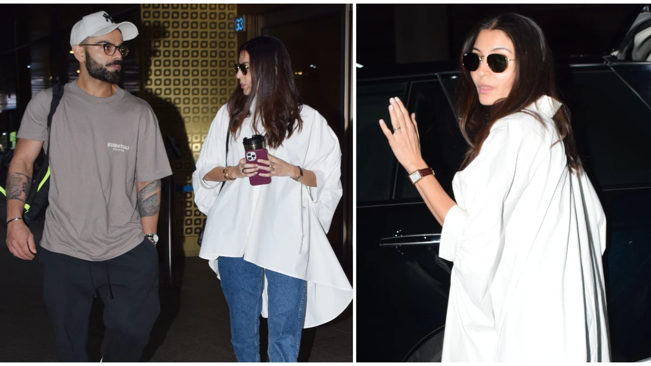 Anushka Sharma, celebrity style, Bollywood, airport look, white shirts, Summer fashion, 