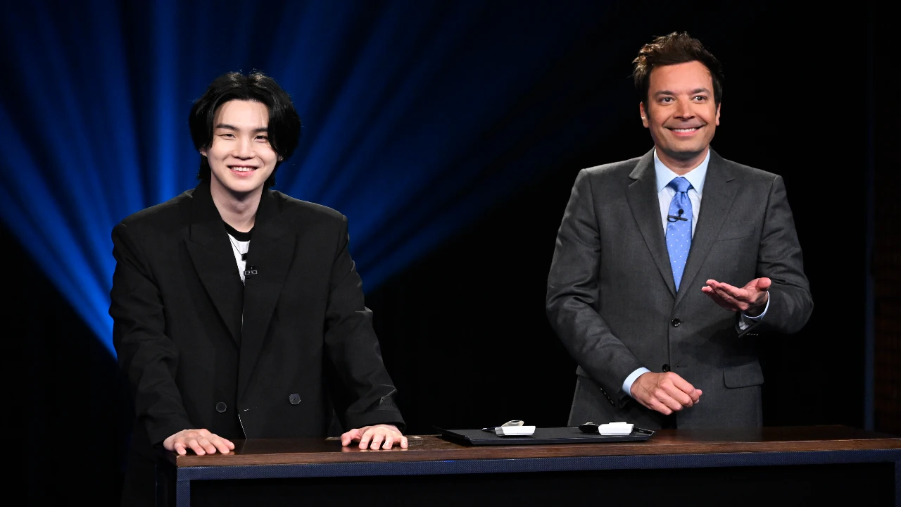 SUGA, Jimmy Fallon; Picture Courtesy: The Tonight Show Starring Jimmy Fallon SUGA, Jimmy Fallon; Picture Courtesy: The Tonight Show Starring Jimmy Fallon