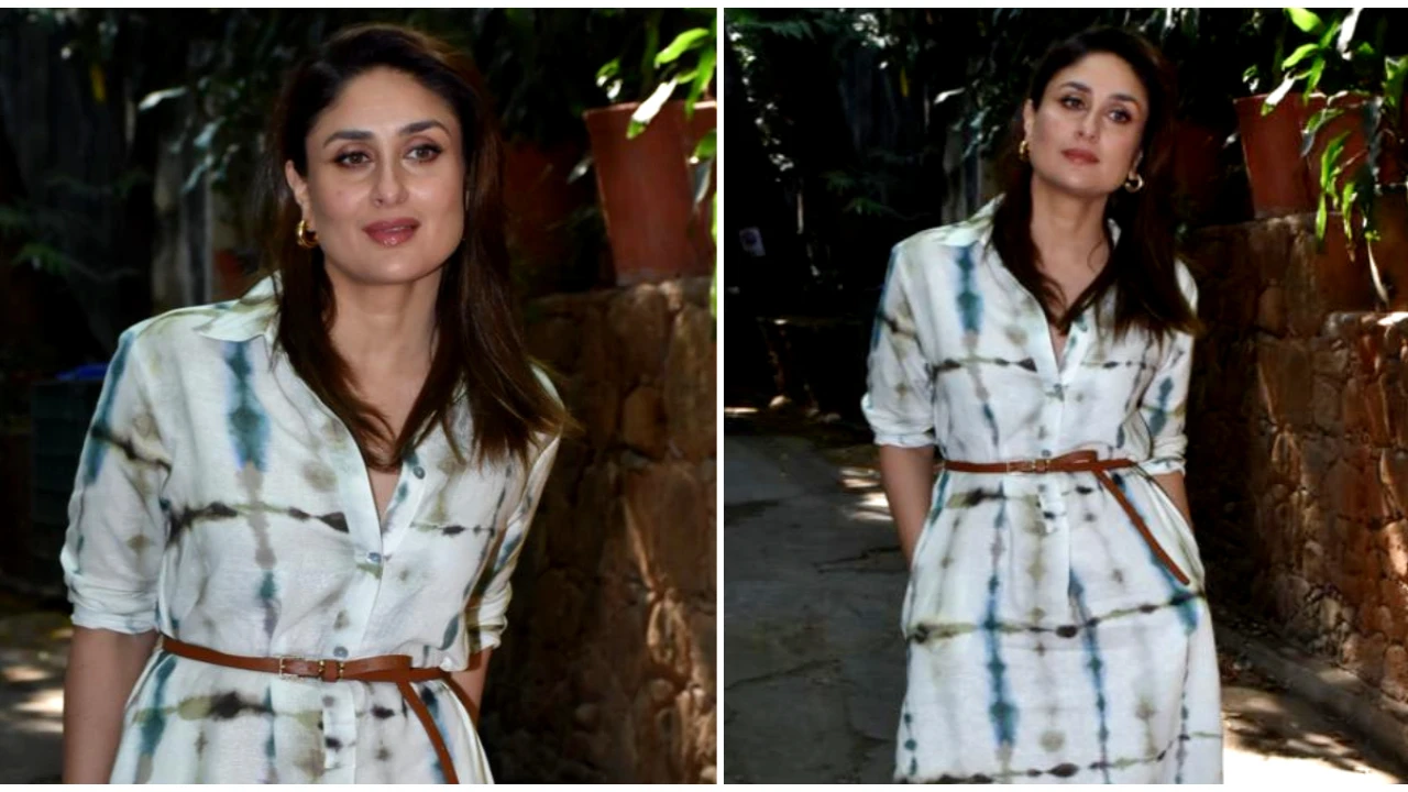 Kareena Kapoor shells Summer vibes in a Massimo Dutti tie-dye shirt dress you can buy for under 8k | PINKVILLA