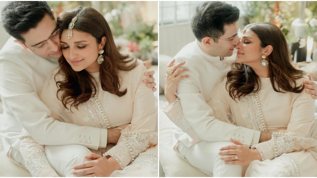 Parineeti Chopra and Raghav Chadha are now engaged; Actress shares dream-like PICS from engagement ceremony Parineeti Chopra and Raghav Chadha are now engaged; Actress shares dream-like PICS from engagement ceremony