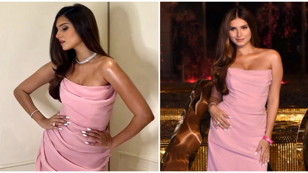 Tara Sutaria in House of CB strapless gown proves fabulous is the word for  THIS pink outfit | PINKVILLA