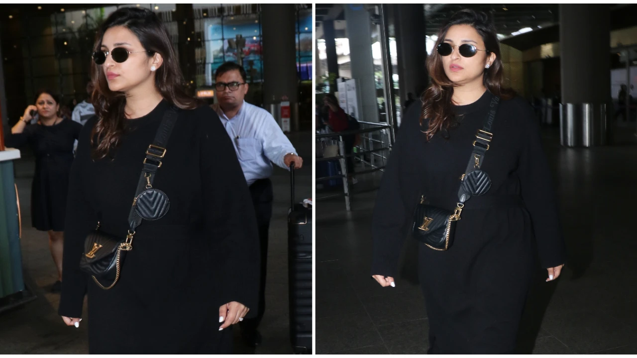 Parineeti Chopra glams up her all-black outfit with Rs 1.88 lakh Louis  Vuitton's Multi-Pochette bag | PINKVILLA