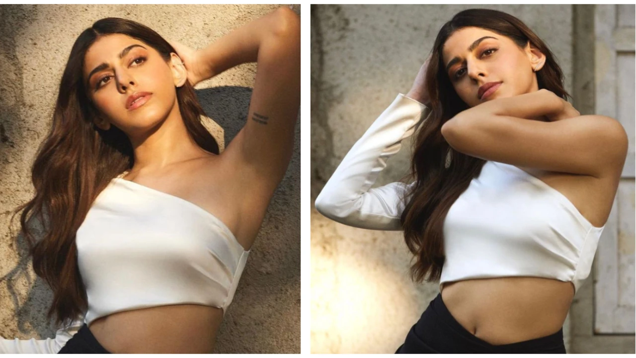 Alaya F lets her inner fashionista out in a black and white Manika Nanda dress alaya-f-modern-style-fashion