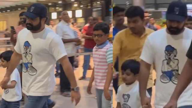 Jr NTR was spotted at the airport with his sons Jr NTR