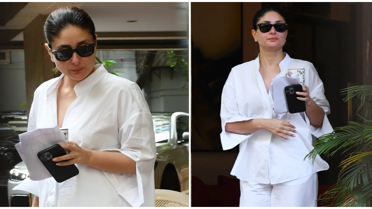 Kareena Kapoor stylishly spices up a co-ordinated outfit with Fizzy Goblet  sliders worth under Rs 4K | PINKVILLA