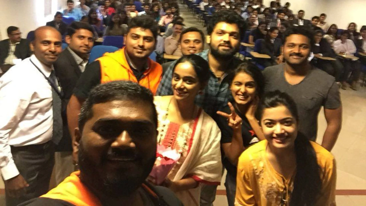 Rakshit Shetty's birthday throwback with Rashmika Mandanna, Rishab Shetty revives Kirik Party best memories (PC: RNSI Facebook) RNS Institute of Technology Facebook page