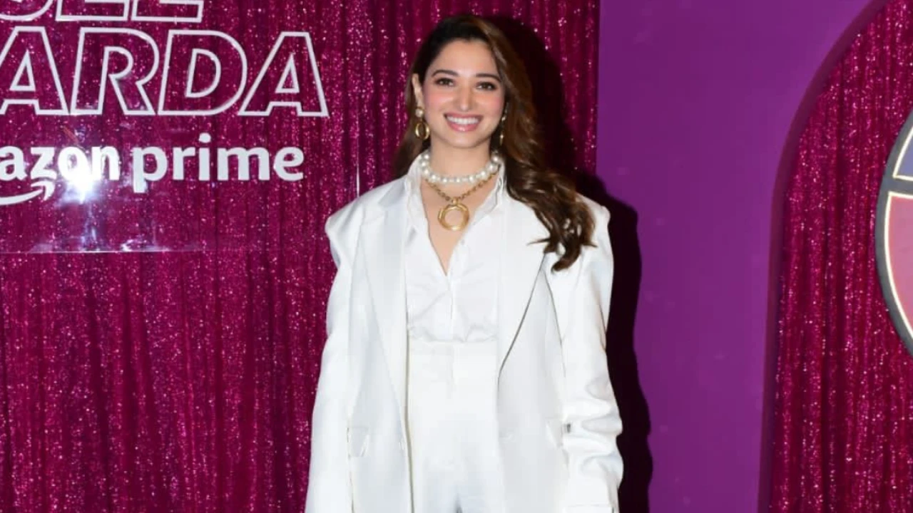 Tamannaah Bhatia aces the formal aesthetic in a white pantsuit for the trailer launch of ‘Jee Karda’ tamannaah-bhatia-jee-karda-formal-pantsuits-fashion