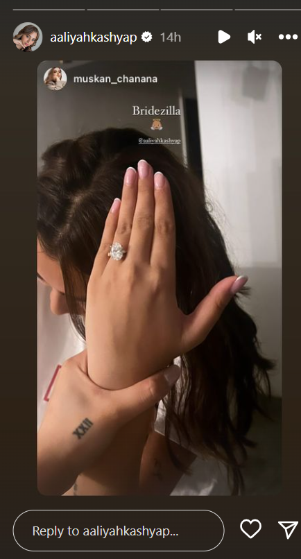 Câu chuyện trên Instagram của Aaliyah Kashyap