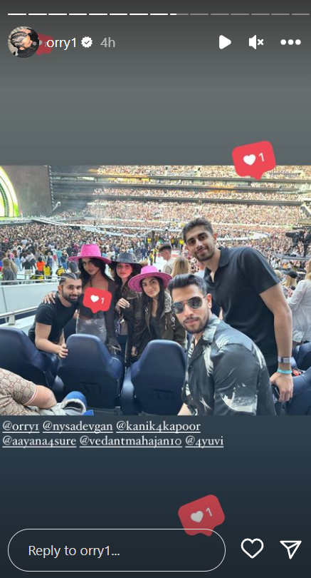 Nysa Devgan and Kanika Kapoor at Beyonce's concert in London