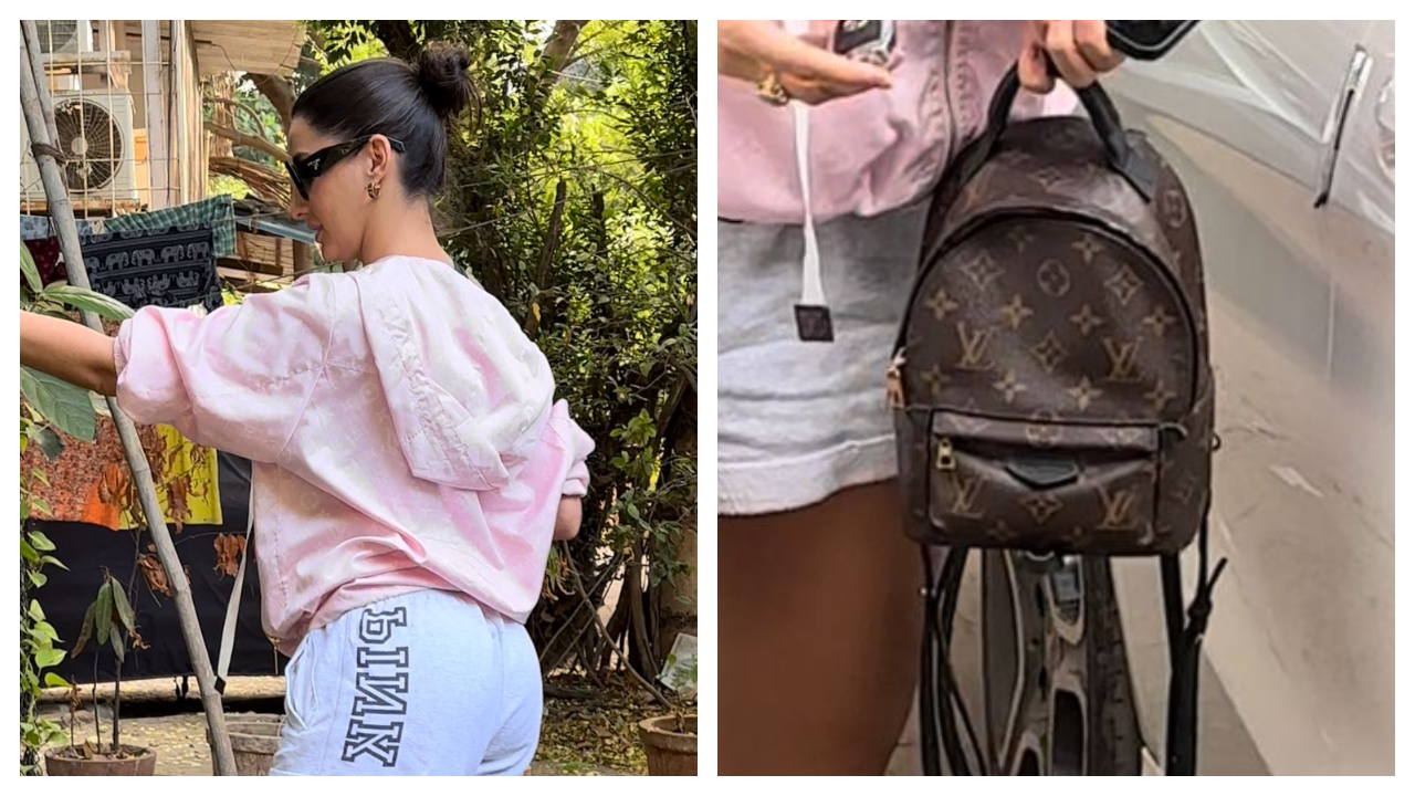 Nora Fatehi carries Rs. 2.3 lakh sporty Louis Vuitton bag to her