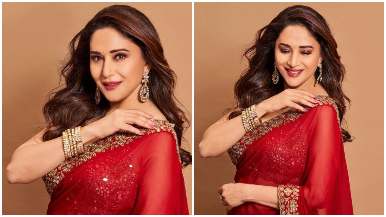Madhuri Dixit lung linh trong bộ sari Arpita Mehta, đây là lựa chọn tuyệt vời nhất cho đám cưới mùa hè của bạn