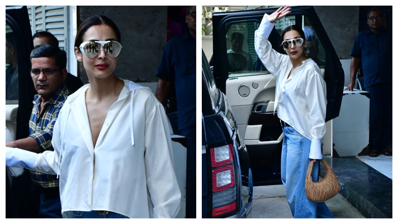 Malaika Arora hoàn thiện bộ đồng phục giản dị với chiếc túi đeo vai Miu Miu đi kèm với mức giá HẤP DẪN